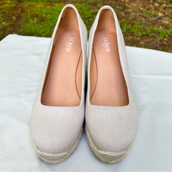 Jcrew Seville espadrille wedges in canvas, size 9.4 - Picture 3 of 11